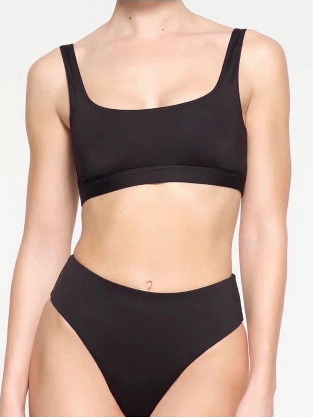 SKIMS Swim Tank Top in Onyx